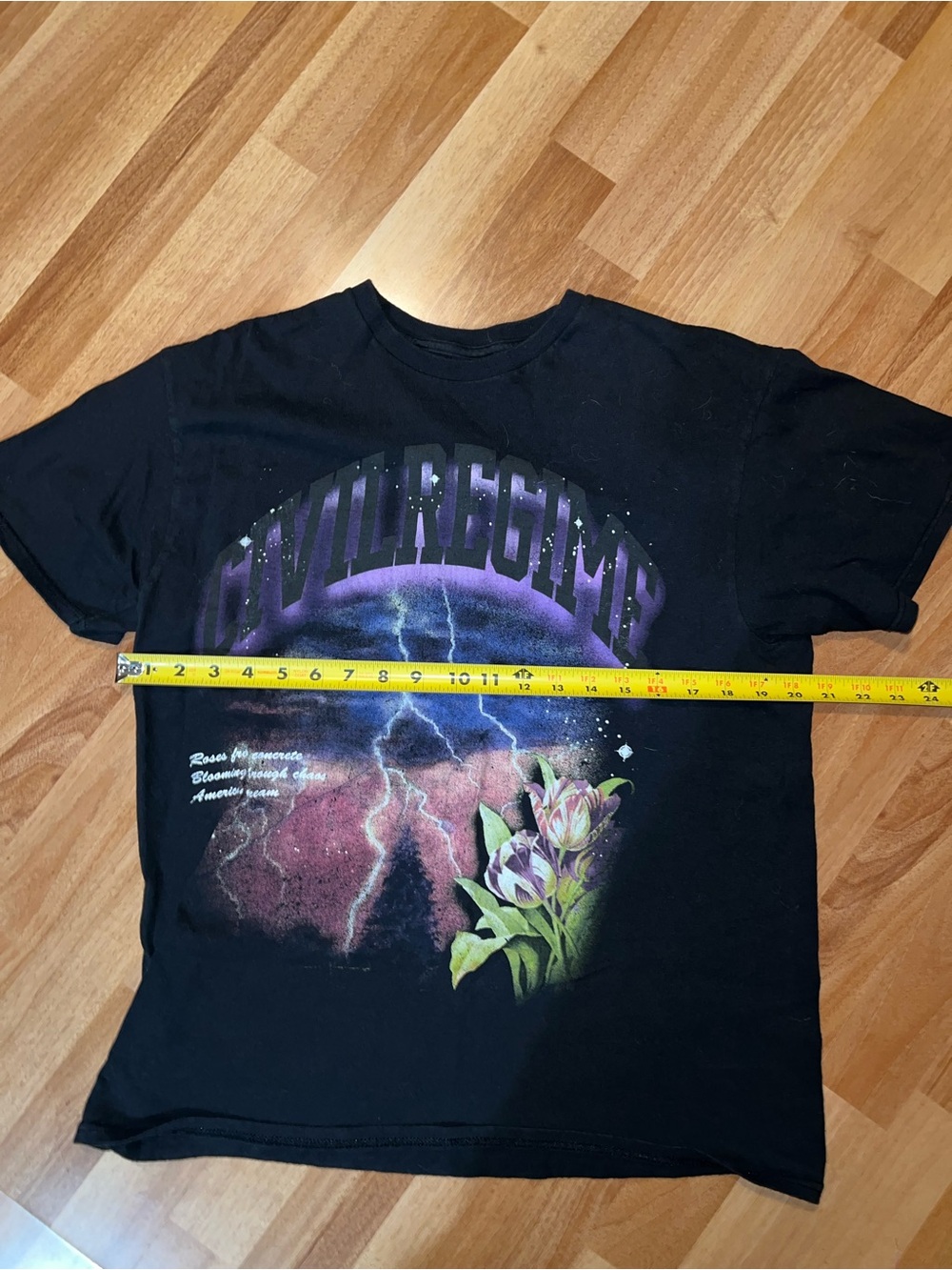 Civil Regime Large Black Short Sleeve Graphic Tee